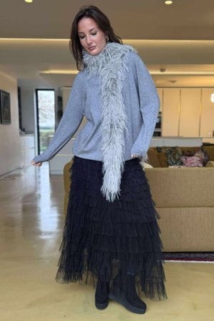 Tallulah Soft Stretch Sparkle Skim Knit Grey